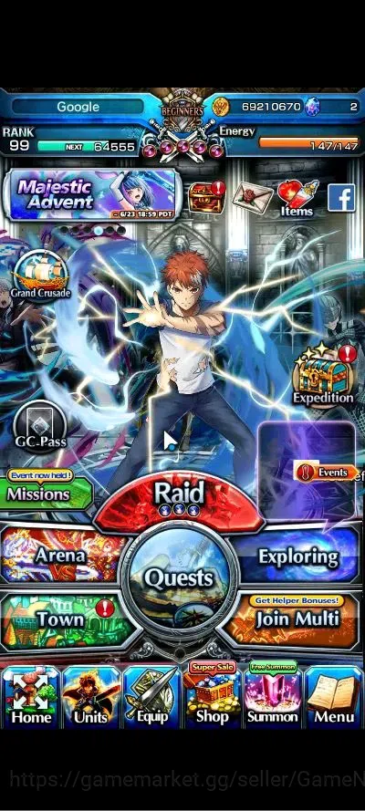 Grand Summoners Accounts Global|Rank 99|25 Ascend+18 TW|(Roy,Inumuta,Emiya, image 1