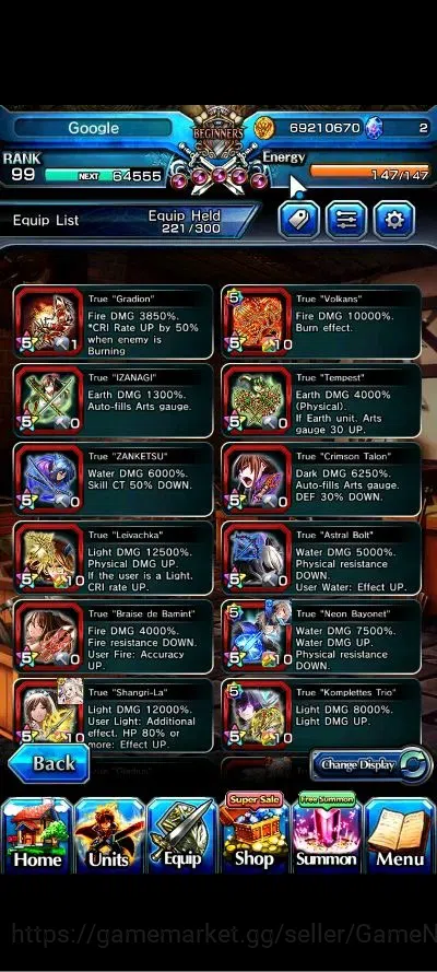Grand Summoners Accounts Global|Rank 99|25 Ascend+18 TW|(Roy,Inumuta,Emiya, image 5
