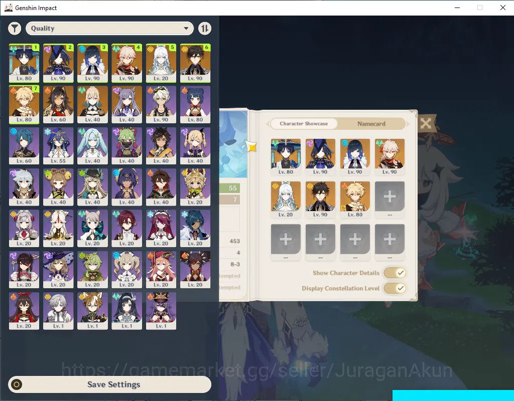 Genshin Impact Accounts ASIA|AR 55|6 Limited +1(*5Weapon)|| Wanderer+C1,Ye image 2