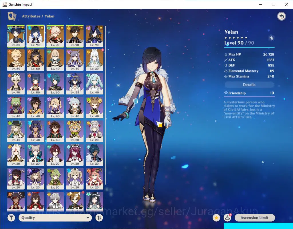 Genshin Impact Accounts ASIA|AR 55|6 Limited +1(*5Weapon)|| Wanderer+C1,Ye image 3
