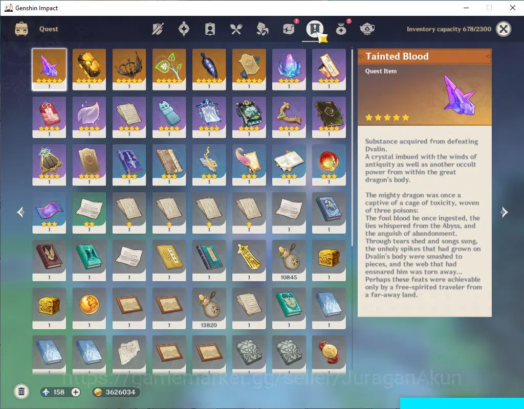 Genshin Impact Accounts ASIA|AR 55|6 Limited +1(*5Weapon)|| Wanderer+C1,Ye image 8