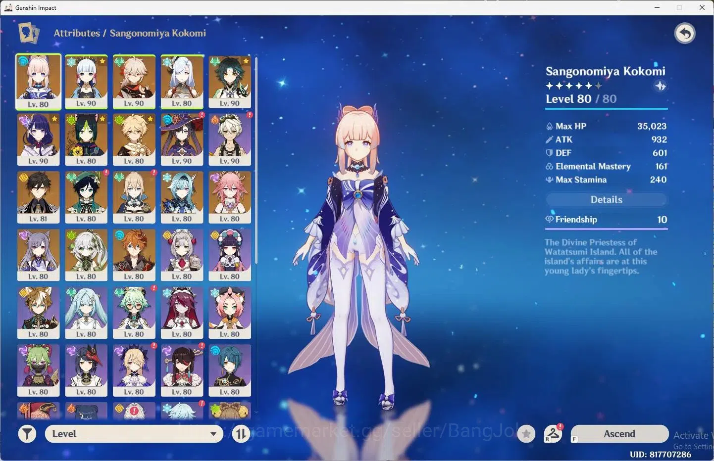 Genshin Impact Accounts End Game ASIA | AR 60|12 Limit+3 Sign|ZhongliC1,Raiden ShogunC2,XiaoC1+5 Charstd|3 (*5 Wep)Staff Of 2