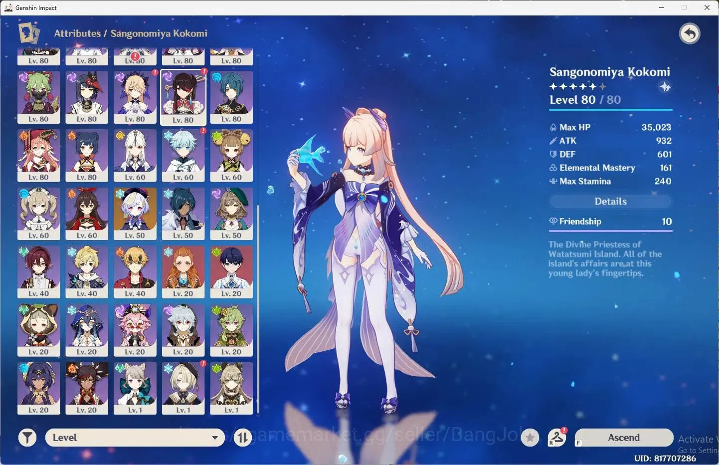 Genshin Impact Accounts End Game ASIA | AR 60|12 Limit+3 Sign|ZhongliC1,Raiden ShogunC2,XiaoC1+5 Charstd|3 (*5 Wep)Staff Of 3