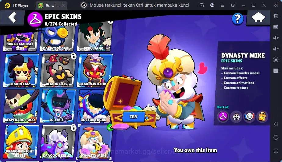 Brawl Stars Accounts Global | 26 Brawler|2 Max Hypercharge(Melodie,Surge)|1 Hypercharge,8 Epic Skin|7255 Bling+PP 2412 13