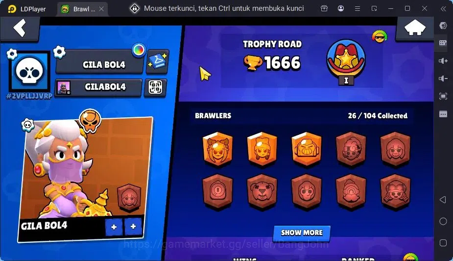 Brawl Stars Accounts Global | 26 Brawler|2 Max Hypercharge(Melodie,Surge)|1 Hypercharge,8 Epic Skin|7255 Bling+PP 2412 2