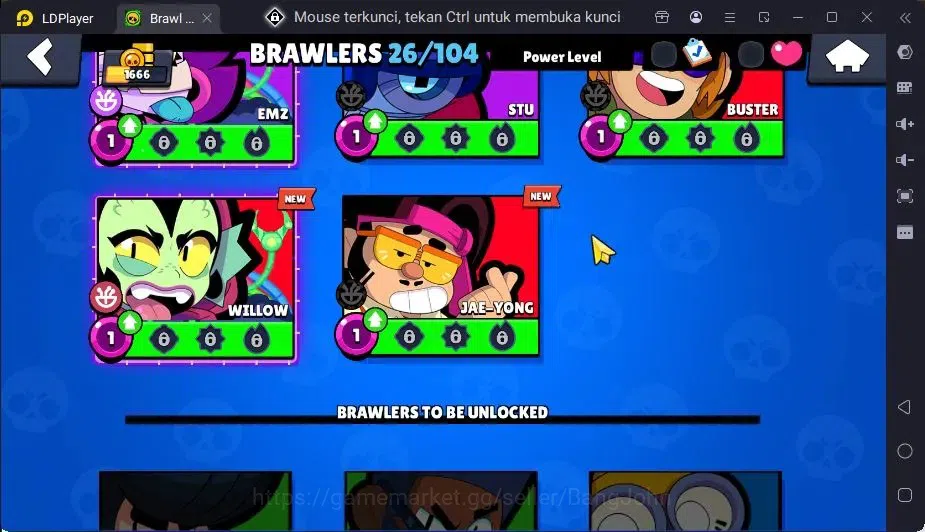Brawl Stars Accounts Global | 26 Brawler|2 Max Hypercharge(Melodie,Surge)|1 Hypercharge,8 Epic Skin|7255 Bling+PP 2412 9