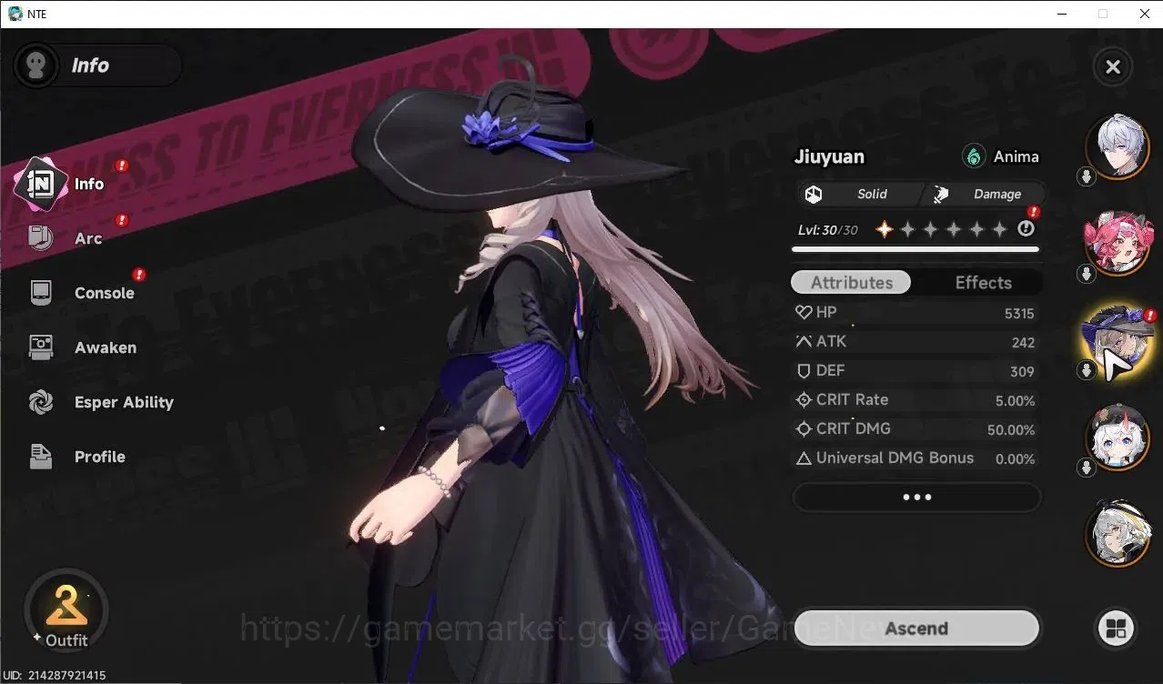 Neverness to Everness Accounts Southeast Asia|HL 17|7 S-Class [Nanally+Outfit Pho image 4