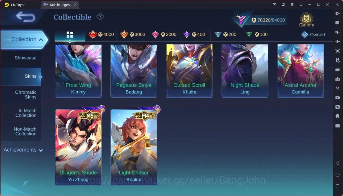 Mobile Legends: Bang Bang Accounts Global|Hero 132|Skin 294|Renowned|Prime YZ|TFM Rog image 12