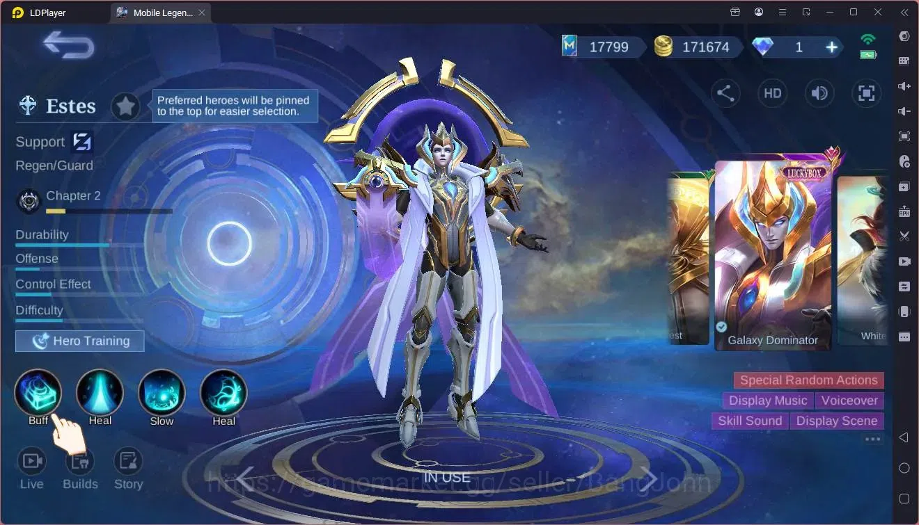 Mobile Legends: Bang Bang Accounts Global|Hero 132|Skin 294|Renowned|Prime YZ|TFM Rog image 2