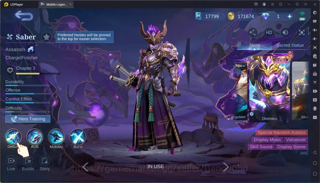 Mobile Legends: Bang Bang Accounts Global|Hero 132|Skin 294|Renowned|Prime YZ|TFM Rog image 3