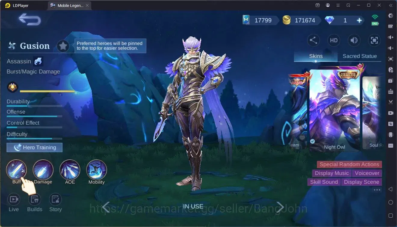 Mobile Legends: Bang Bang Accounts Global|Hero 132|Skin 294|Renowned|Prime YZ|TFM Rog image 5