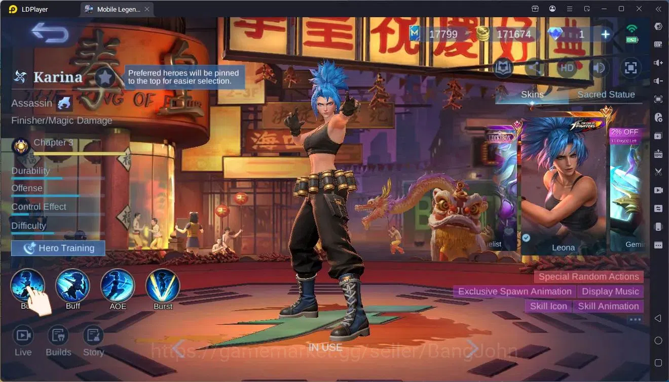 Mobile Legends: Bang Bang Accounts Global|Hero 132|Skin 294|Renowned|Prime YZ|TFM Rog image 7