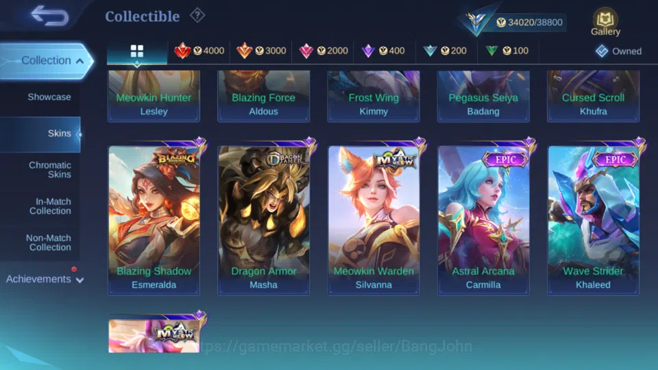 Mobile Legends: Bang Bang Accounts Hero 103 | Skin 168 | Saber Freya | Blazing Aldous image 11