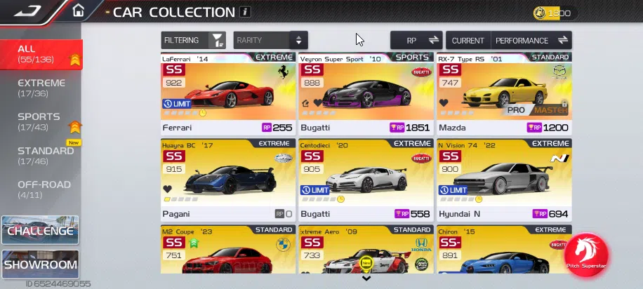 Racing Master Accounts SEA|Lvl 12|2 PL (SS Veyron Super Sport, SS RX-7 Type RS) +40 Etc Cars|204K Gold + 11510 DM|Log 1