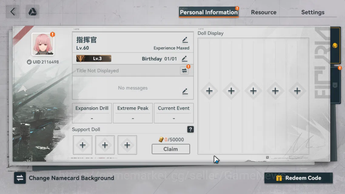 Girls' Frontline Accounts GlobalSunborn| Starter Gacha Papasha,Faye |Gems 25 image 16
