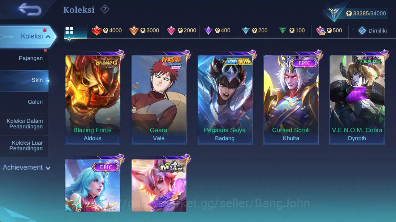 Mobile Legends: Bang Bang Accounts Hero 90+, Skin 150+|Lborn fanny, Rising loli, Sabe image 5
