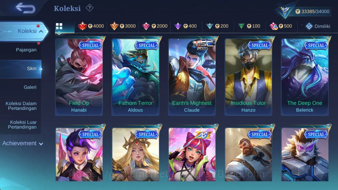 Mobile Legends: Bang Bang Accounts Hero 90+, Skin 150+|Lborn fanny, Rising loli, Sabe image 8