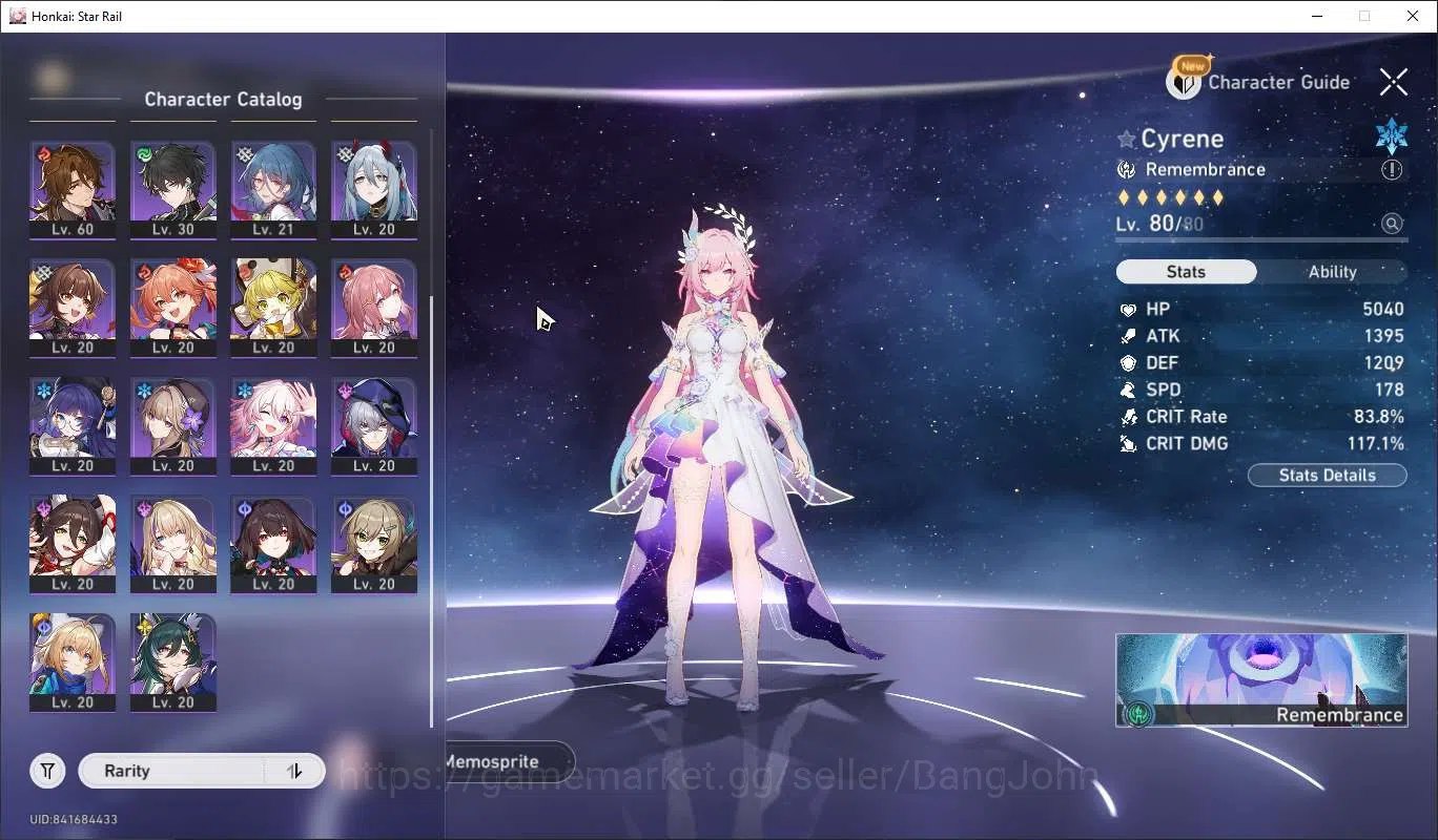 Honkai Star Rail Accounts ASIA TL65|Cyrene E2|Phainon|Sunday|Ruan Mei|Dan He image 3