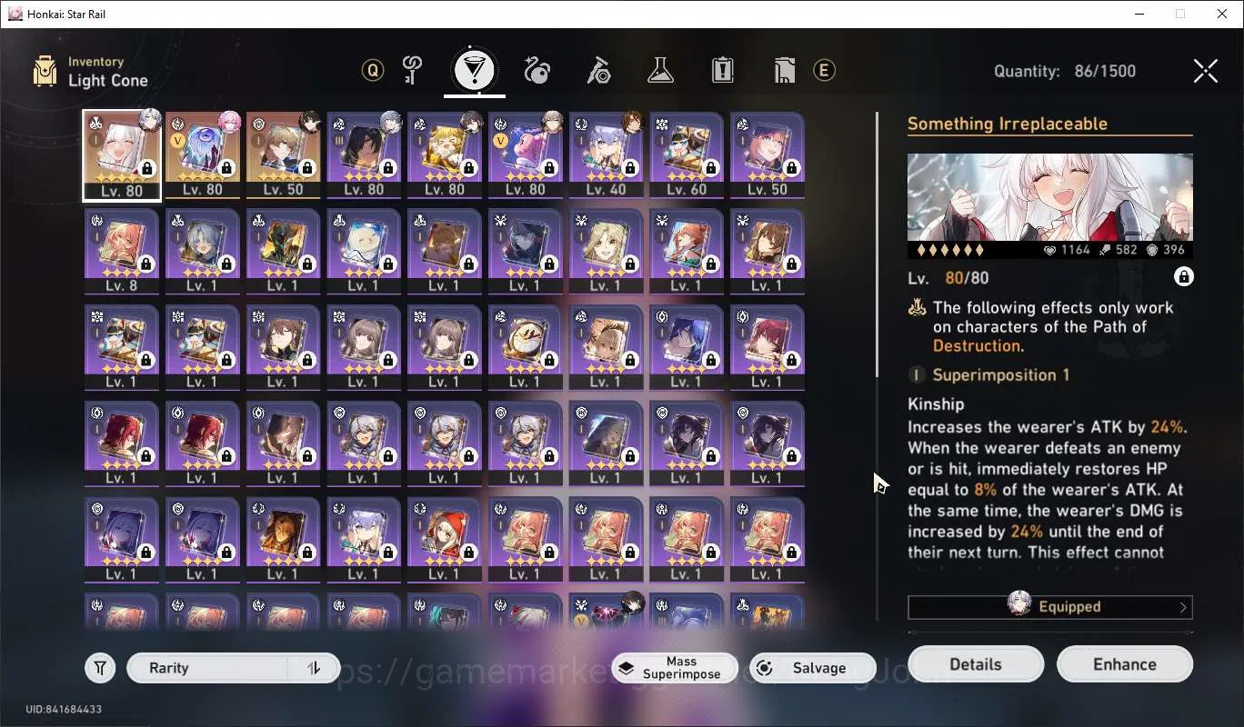 Honkai Star Rail Accounts ASIA TL65|Cyrene E2|Phainon|Sunday|Ruan Mei|Dan He image 5