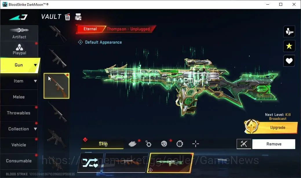 Blood Strike Accounts Rare Skin ASIA|ETERNAL Thompson Unplugged|Ultra Galil Knight Lv4,FAL Luchador|Legendary M700 1