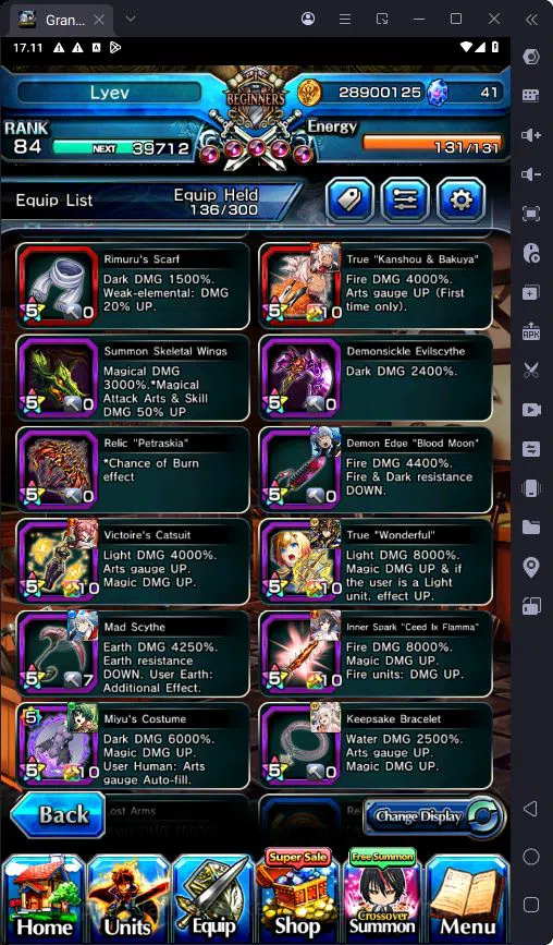 Grand Summoners Accounts GLOBAL|14 Ascend|Rank 84|Shirou Emiya TW|Summer Mi image 3