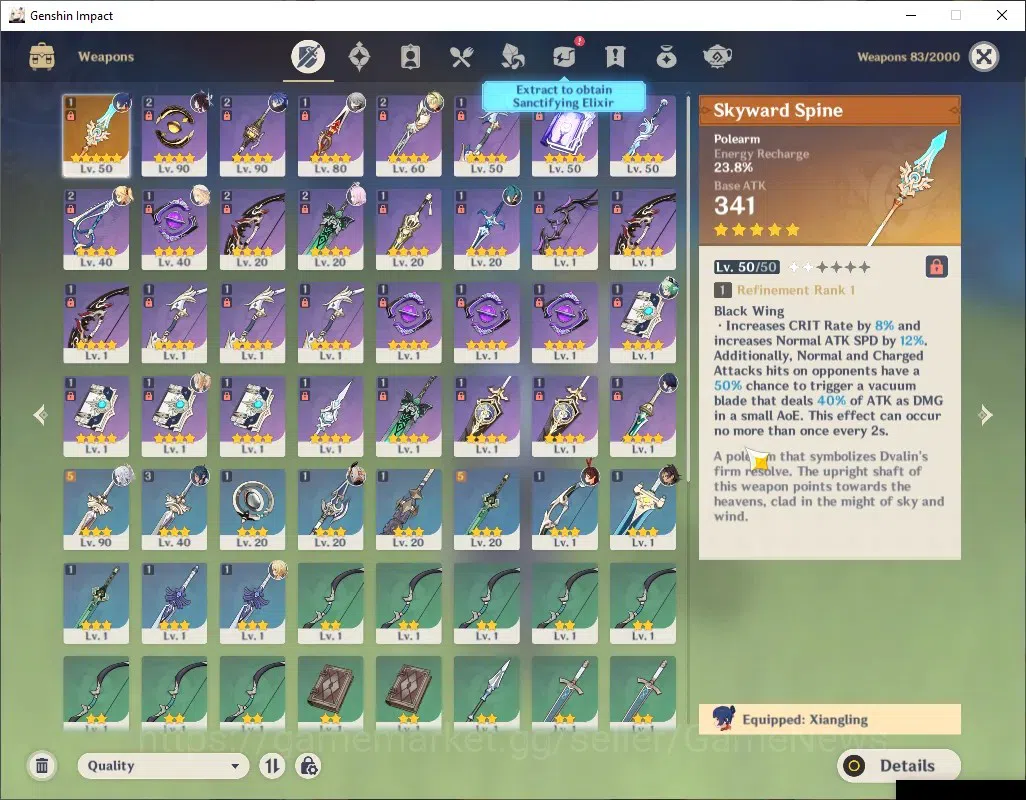 Genshin Impact Accounts ASIA|AR 55|BD Unset|4 Limited + 1 (*5Weapon)|Colum image 3