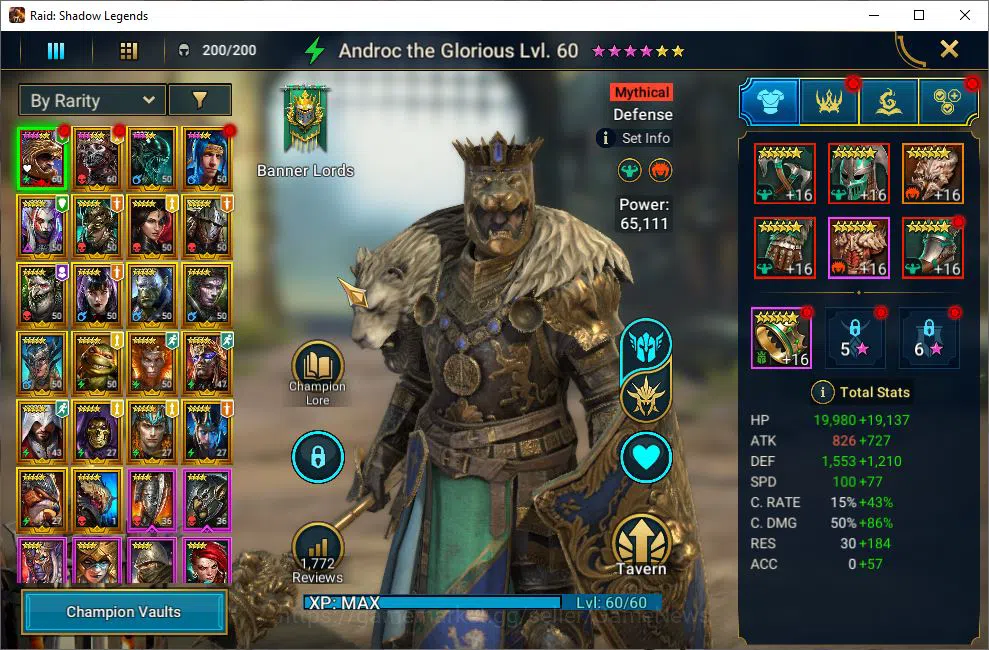 Raid: Shadow Legends Accounts Lv31 799K Power|1 Mythical (Androc)|21 Legendary(X image 3