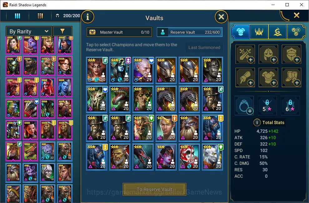 Raid: Shadow Legends Accounts Lv31 799K Power|1 Mythical (Androc)|21 Legendary(X image 6