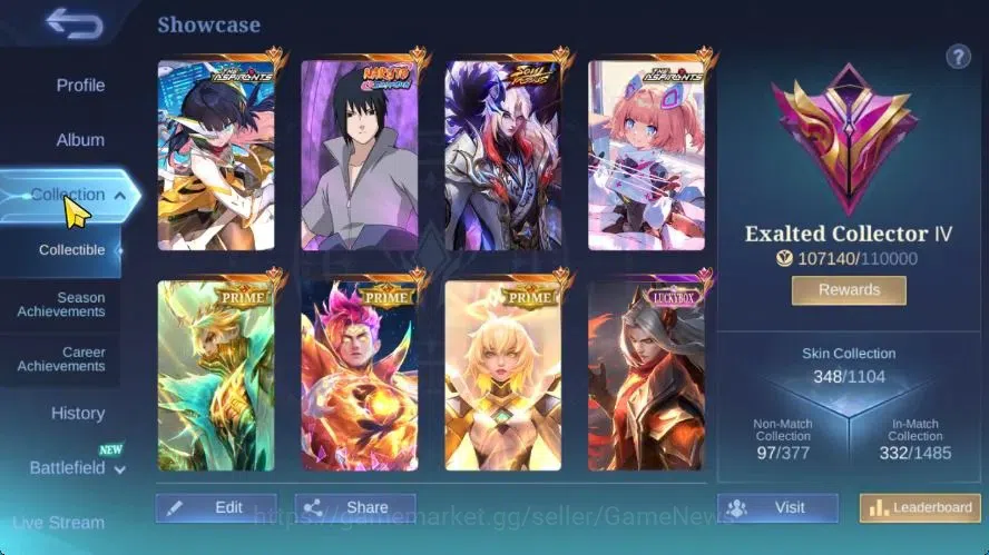Mobile Legends: Bang Bang Accounts Hero 132|Skin 348|High Immo 111|PRIME[Granger,beat image 3