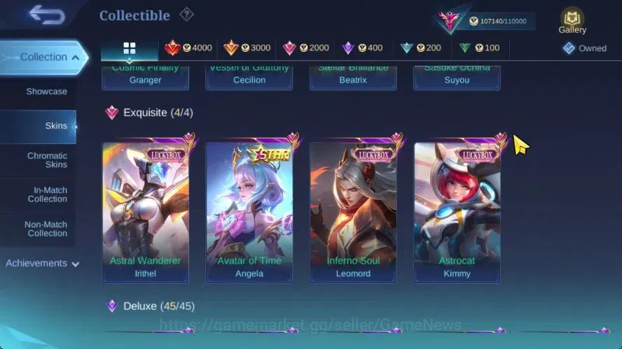 Mobile Legends: Bang Bang Accounts Hero 132|Skin 348|High Immo 111|PRIME[Granger,beat image 8