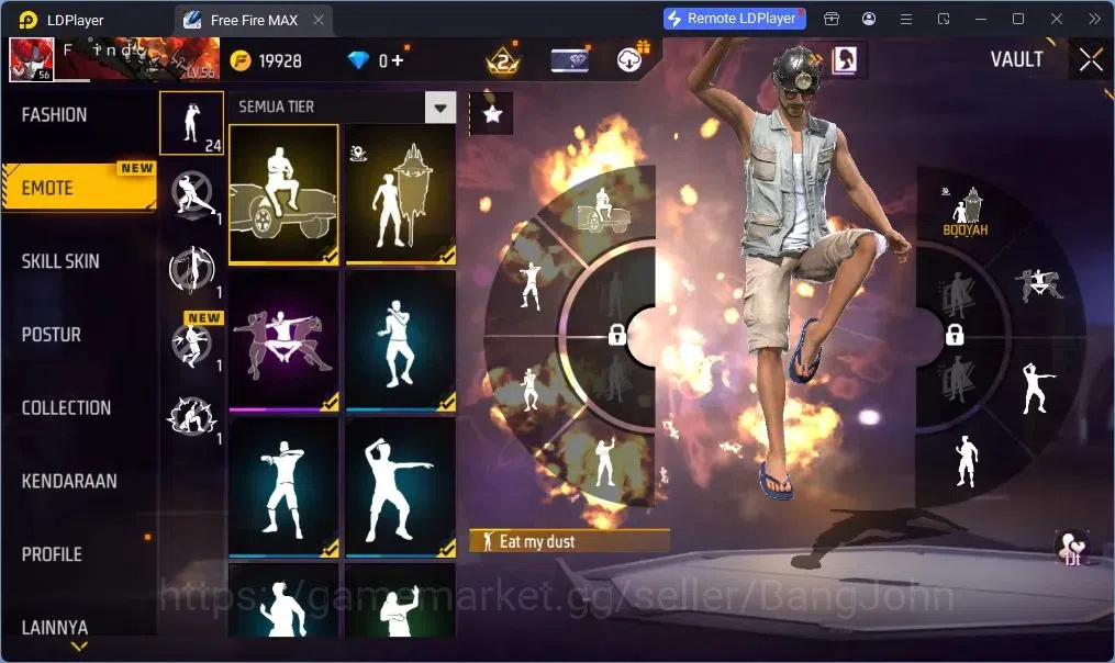 Free Fire Accounts Indonesia | UMP BOOYAH DAY LV.4 | BackPack HEARTRO image 11
