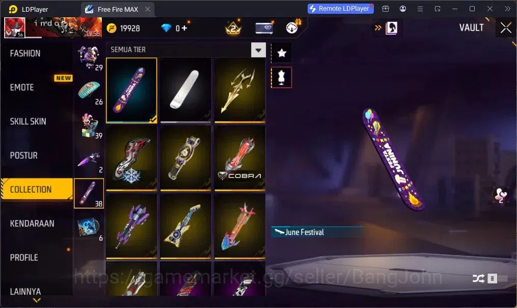 Free Fire Accounts Indonesia | UMP BOOYAH DAY LV.4 | BackPack HEARTRO image 6