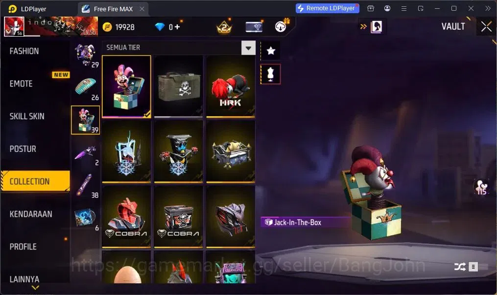 Free Fire Accounts Indonesia | UMP BOOYAH DAY LV.4 | BackPack HEARTRO image 8