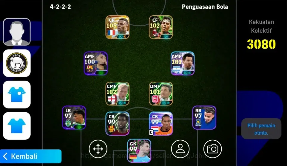 eFootball Accounts Legends & Iconic Players Mobile|PW 3080|NewKyllanMbappeBigT,LionelMessiShowT,MarkvanBommelEpic,Jan Koller 1