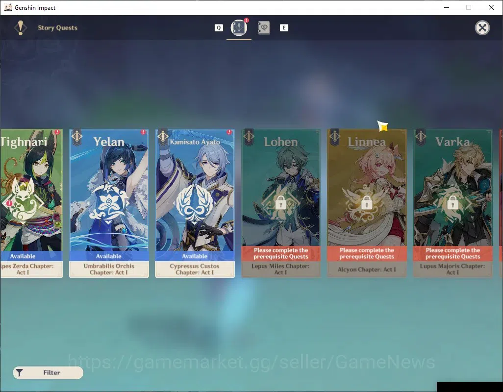 Genshin Impact Accounts Others ASIA|AR 57|9 Limited+3(5*Weapon)|(Raiden Shogun,Ganyu)Sign,Neuvillette,Kazuha,Ayaka,Arataki 20