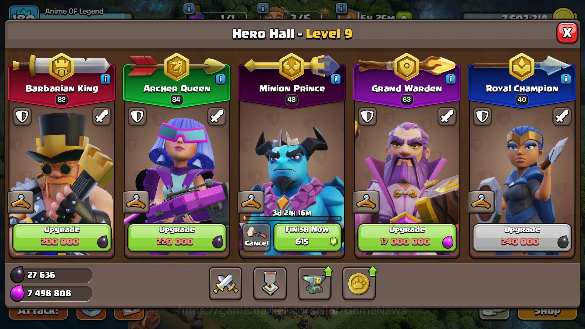 Clash of Clans Accounts Mid-Tier TH 15 MAX-BH 10|LV 180|HH 9|BK 82,AQ 84,63,MP 49,RC 40|CN OFF|933 Gems,3 Epic 5