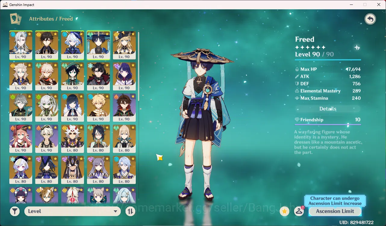 Genshin Impact Accounts nd-Game | ASIA | AR 60 | UID 82 | 18 Limit Neuvill image 2