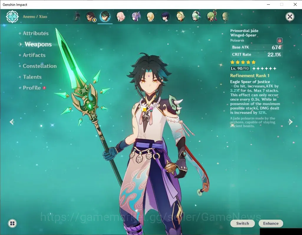 Genshin Impact Accounts ASIA|Ready Gacha|IF 21|AR 56|7 Limited+1(*5Wep)|Xi image 5