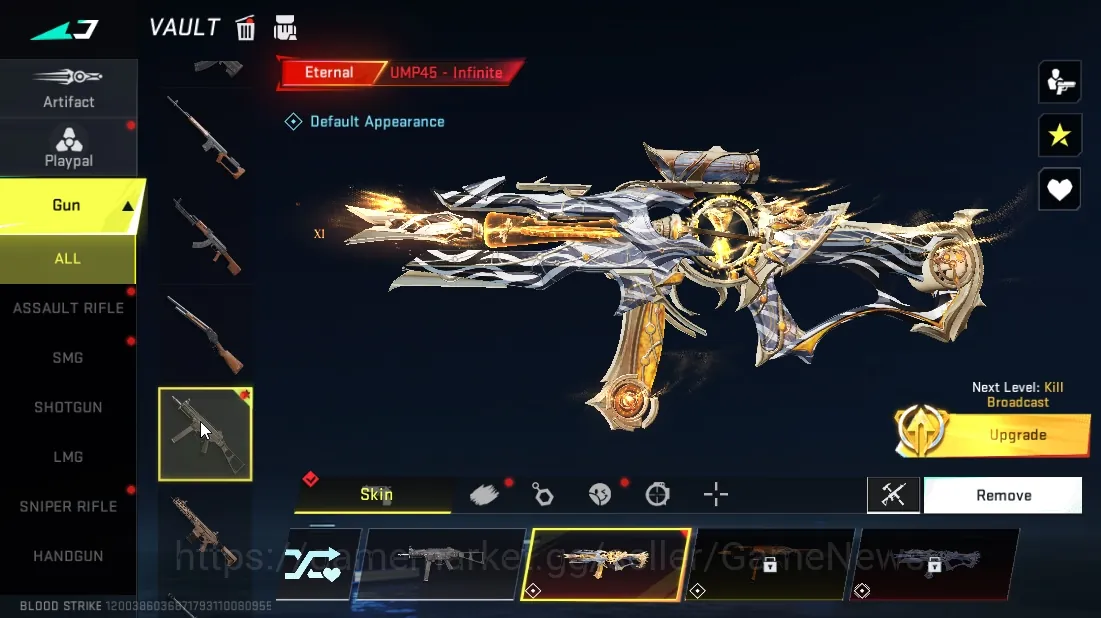 Blood Strike Accounts Starter Asia| Eternal Gun UMP45 Infinite |Legendary Kala Pendulum,URB Lightning Coil,Magnum Ethereal 1