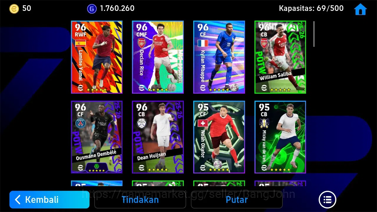 eFootball Accounts Legends & Iconic Players ANDROID|PW 3182|Legend Pele|Epic P Guardiola, J Zanetti, F Rijkaard|2026|EFB1311B 1