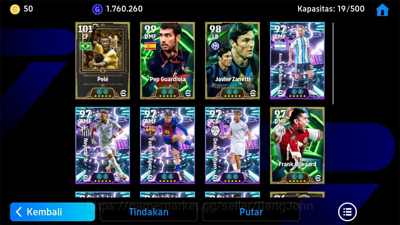 eFootball Accounts Legends & Iconic Players ANDROID|PW 3182|Legend Pele|Epic P Guardiola, J Zanetti, F Rijkaard|2026|EFB1311B 4
