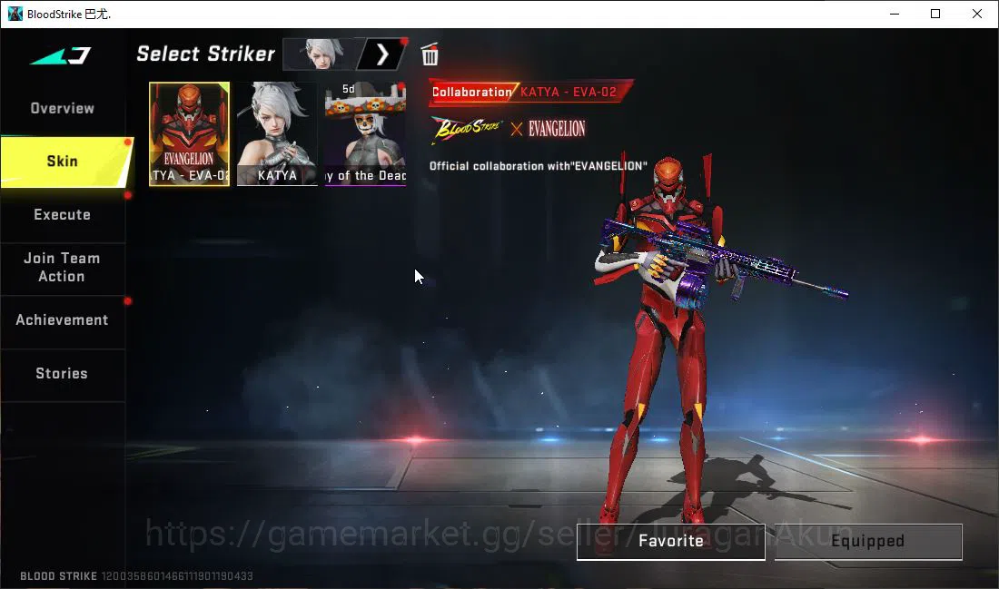 Blood Strike Accounts ASIA|Collab EVA Katya,Scar+Limit RPK-Vermilion,MP1 image 4