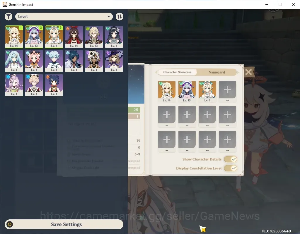 Genshin Impact Accounts Reroll Asia|AR 25| 1 Limited (Vesna) + 1 Standard (Mizuki) | All Unset | Low Main Quest & Map 1
