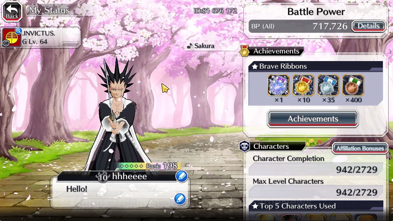 Bleach: Brave Souls Accounts [GLOBAL]46K Orbs|Meninas,LilToto TYBW26,Rukia 10th image 2