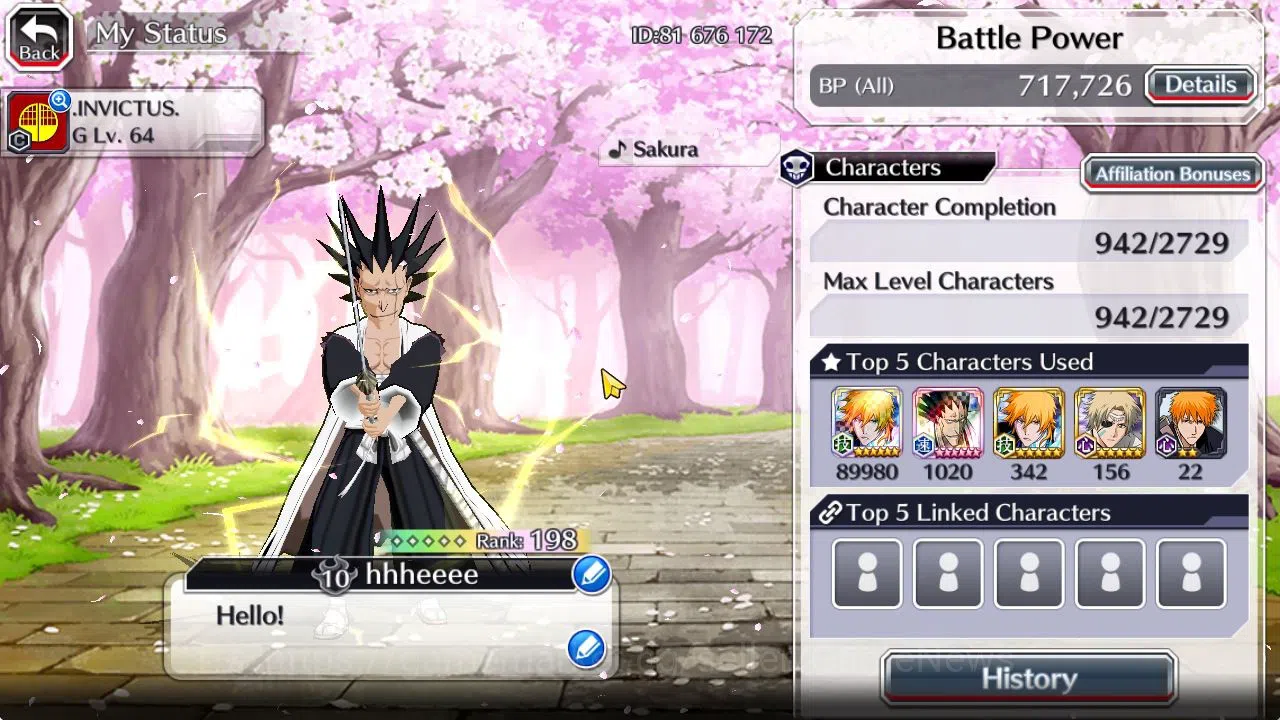 Bleach: Brave Souls Accounts [GLOBAL]46K Orbs|Meninas,LilToto TYBW26,Rukia 10th image 3