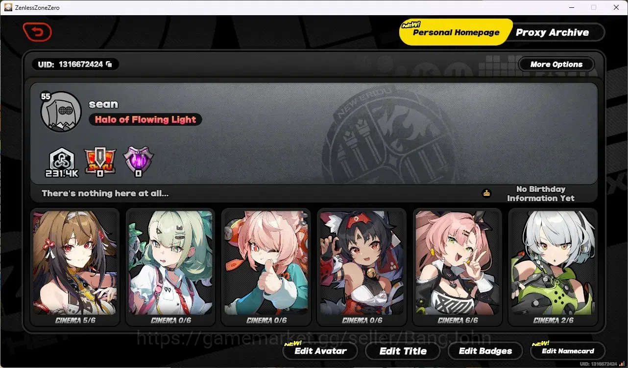 Zenless Zone Zero Accounts ASIA|IK 55|3 Limited (2 AOD&1 VoidHunter)|Ye Shung image 1