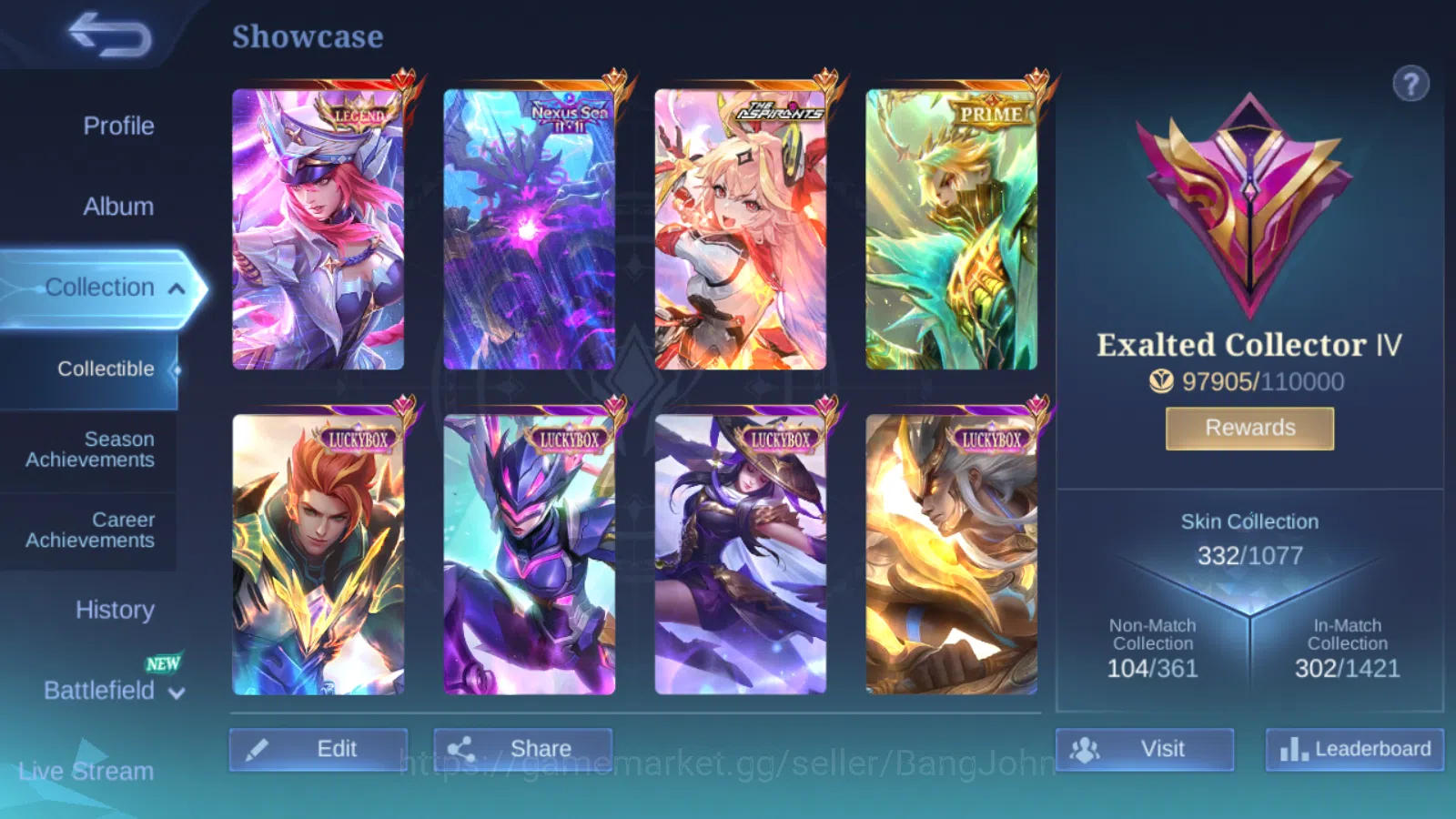 Mobile Legends: Bang Bang Accounts Hero 131 | skin 332 legend freya | 11.11 thamuz n image 2