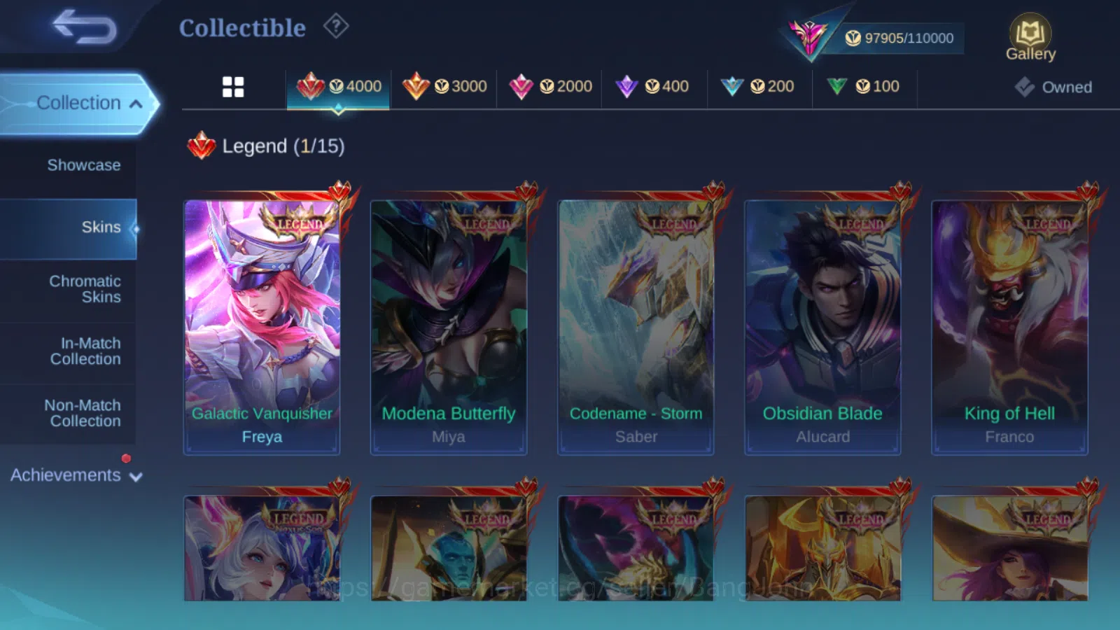 Mobile Legends: Bang Bang Accounts Hero 131 | skin 332 legend freya | 11.11 thamuz n image 5