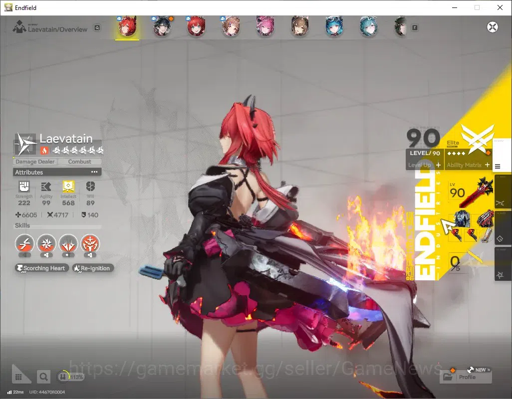 Arknights: Endfield Accounts ASIA|Lv 53|7 SSR (5 Limited) + 10 (6* Weapon)|[Laevatain,Yvonne P1]+Signature,Gilberta,Zhuang 2