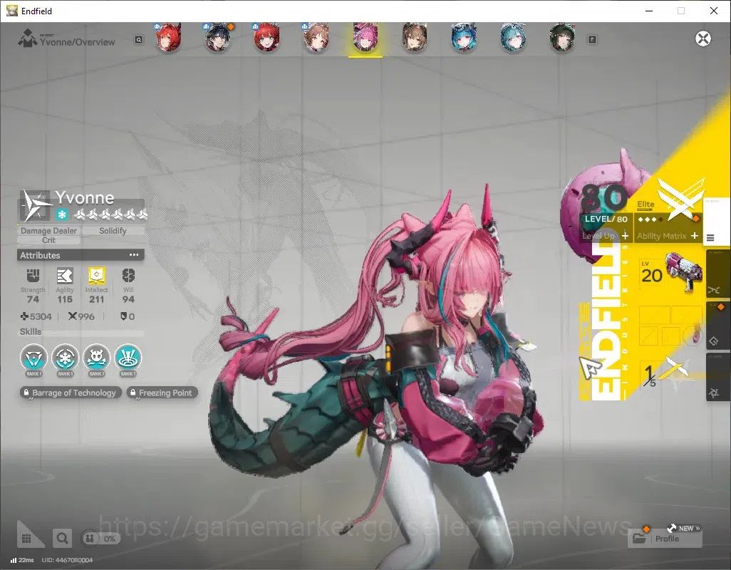 Arknights: Endfield Accounts ASIA|Lv 53|7 SSR (5 Limited) + 10 (6* Weapon)|[Laevatain,Yvonne P1]+Signature,Gilberta,Zhuang 4